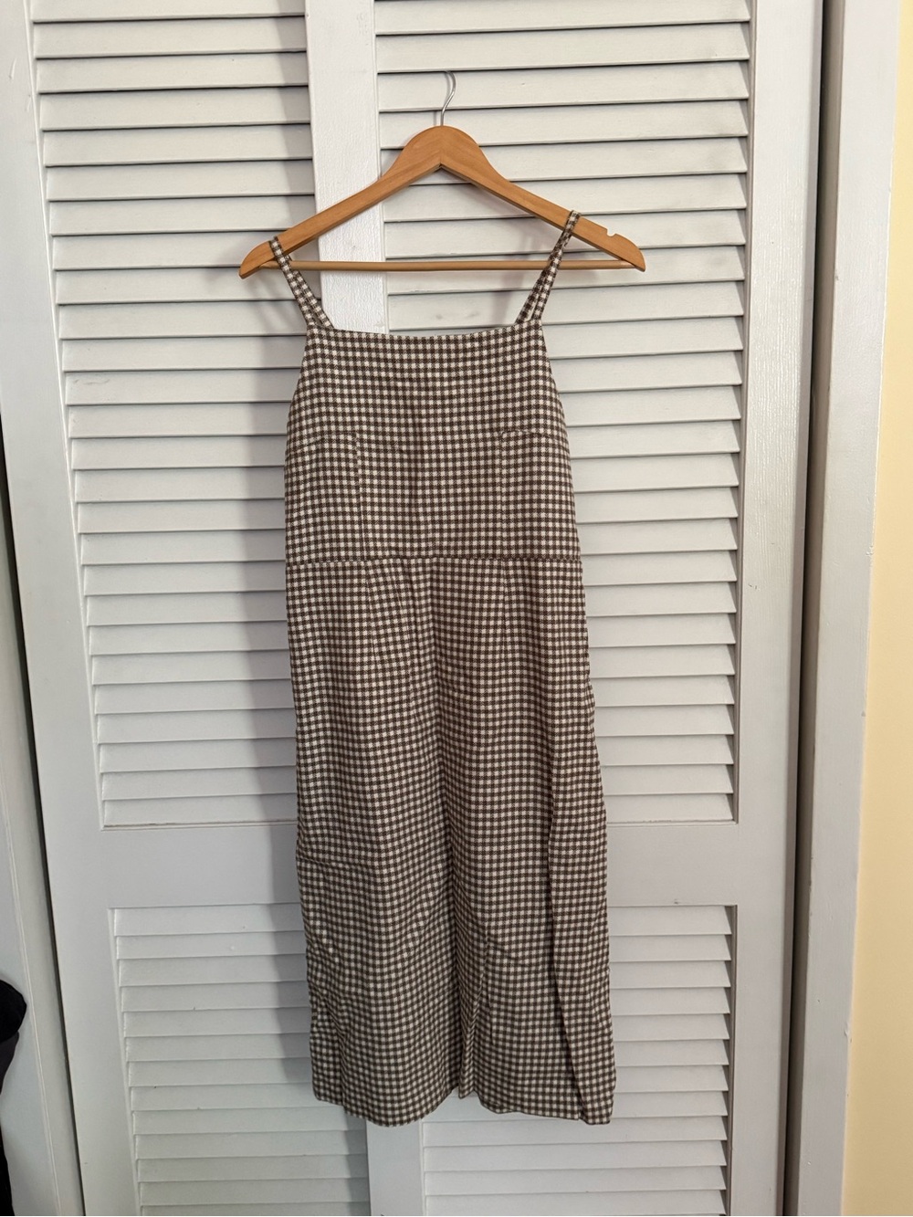 rita row gingham cotton midi dress size L